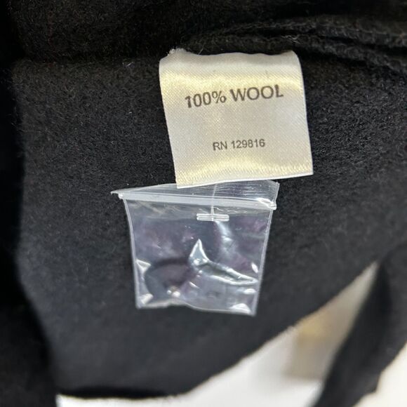 Venario NWT Women's Black Boiled Wool Cable Knit Toggle Cardigan Sweater Sz M - Picture 11 of 15